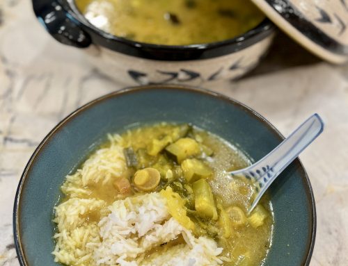 Chickpea Miso, Ginger, Vegetable Soup